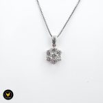 Sølv smykke anheng diamant 1