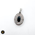 Svart onyx sølv anheng smykke 2
