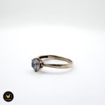 375 9 karat gullring vintage smykke diamant 2