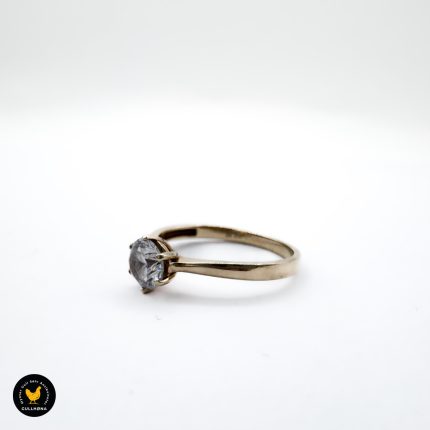 375 9 karat gullring vintage smykke diamant 2
