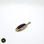 585 14 karat gull anheng ametyst smykke vintage 1