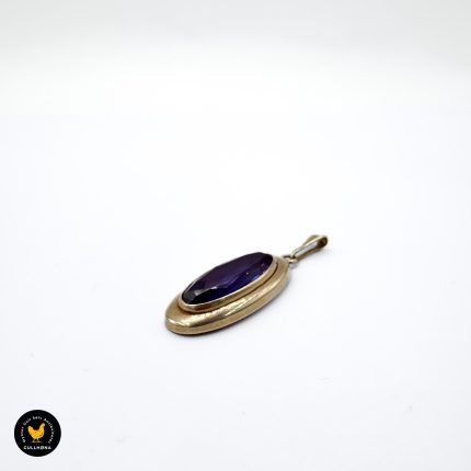 585 14 karat gull anheng ametyst smykke vintage 1