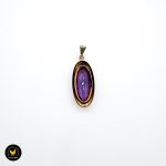 585 14 karat gull anheng ametyst smykke vintage 1