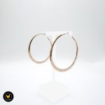 585 14 karat gull hoop øredobber 1-2