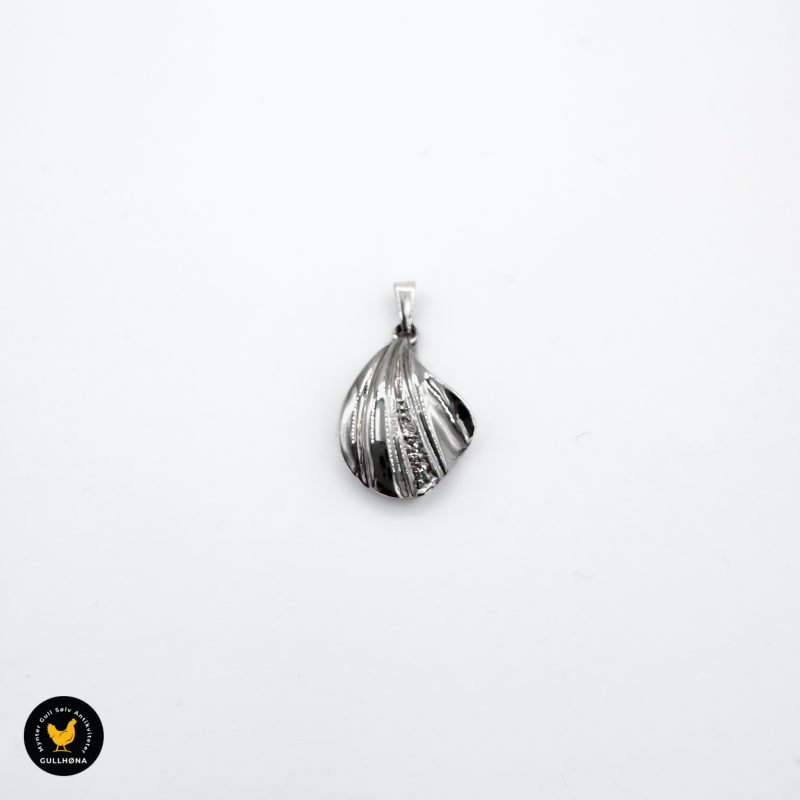 585 14 karat hvitt gull anheng 2