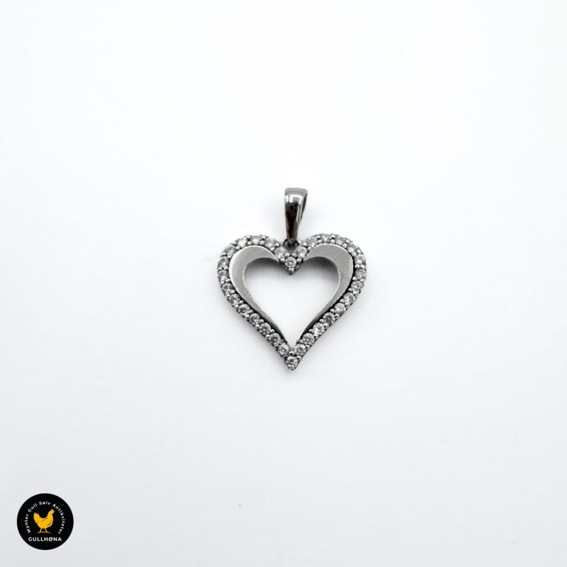 585 14 karat hvitt gull anheng 7