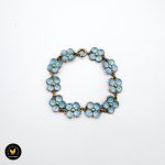 David Andersen Kikki Kval blåklokke vintage smykke armbånd emalje flora 2