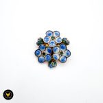 David Andersen Kikki Kval blåklokke vintage smykke brosje emalje flora 2