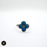 David Andersen Kikki Kval blåklokke vintage smykke ring emalje flora 3