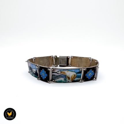 OXO Østrem vintage sølv emalje smykke armbånd 1