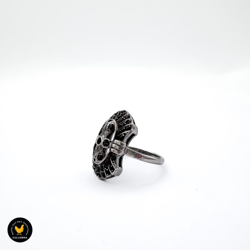 Sølv vintage markasitt ring 1