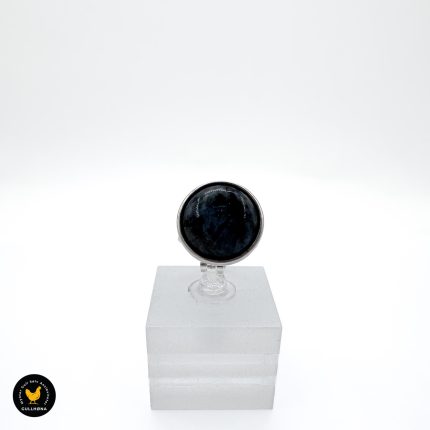 Vintage sølv smykke ring malakitt sten 2