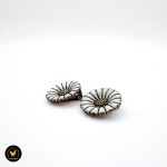 Anton Michelsen Georg Jensen Daisy vintage sølv emalje øre pynt øre klips 1