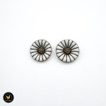 Anton Michelsen Georg Jensen Daisy vintage sølv emalje øre pynt øre klips 2