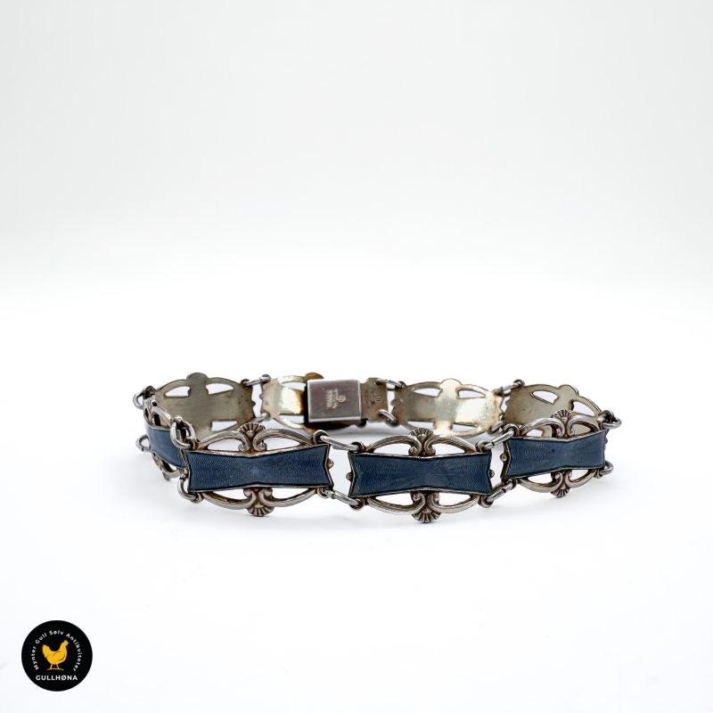 Ivar T. Holth vintage sølv emalje smykke armbånd 1