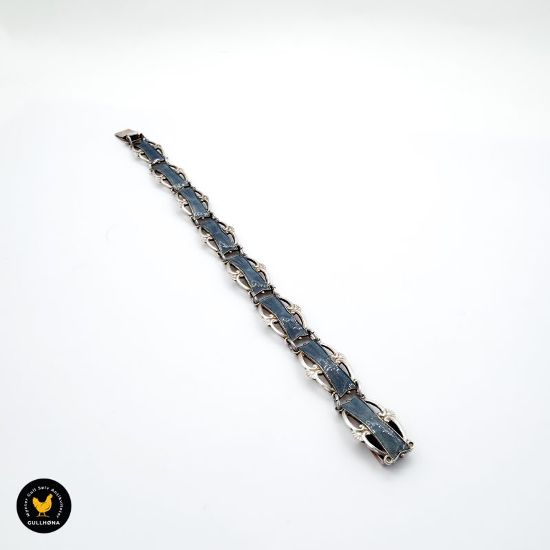 Ivar T. Holth vintage sølv emalje smykke armbånd 1